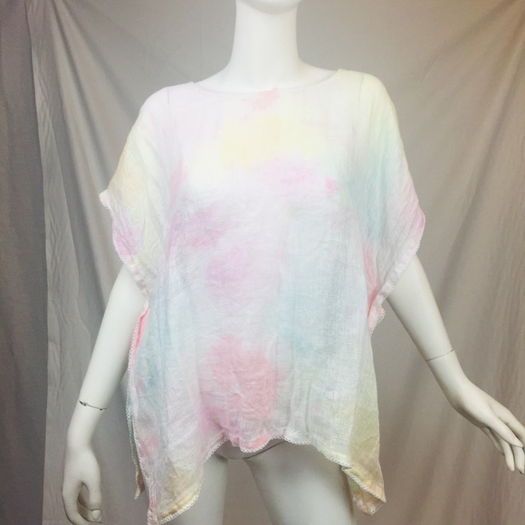 J. Jill Pure Jill XS/S Artisanal printed poncho - Picture 2 of 8